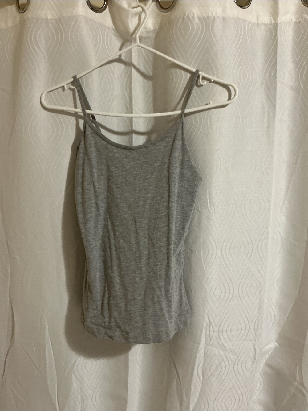 H&M Light Gray Ribbed Spaghetti Strap Camisole